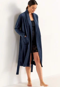 Sale Morgonrock i velour Plus Size|Sov- & Myskläder