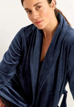 Sale Morgonrock i velour Plus Size|Sov- & Myskläder