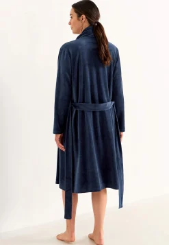 Sale Morgonrock i velour Plus Size|Sov- & Myskläder