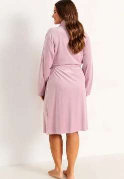 Sale Morgonrock i velour Plus Size|Sov- & Myskläder