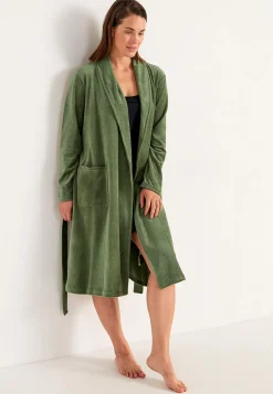 Clearance Morgonrock i velour Plus Size|Sov- & Myskläder