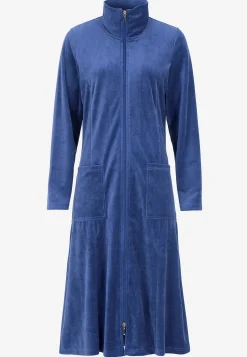 Best Morgonrock i velour Wilma Basplagg|Plus Size