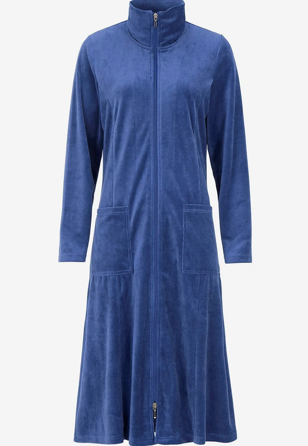 Best Morgonrock i velour Wilma Basplagg|Plus Size
