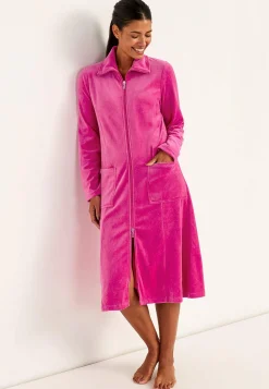 Best Morgonrock i velour Wilma Basplagg|Plus Size