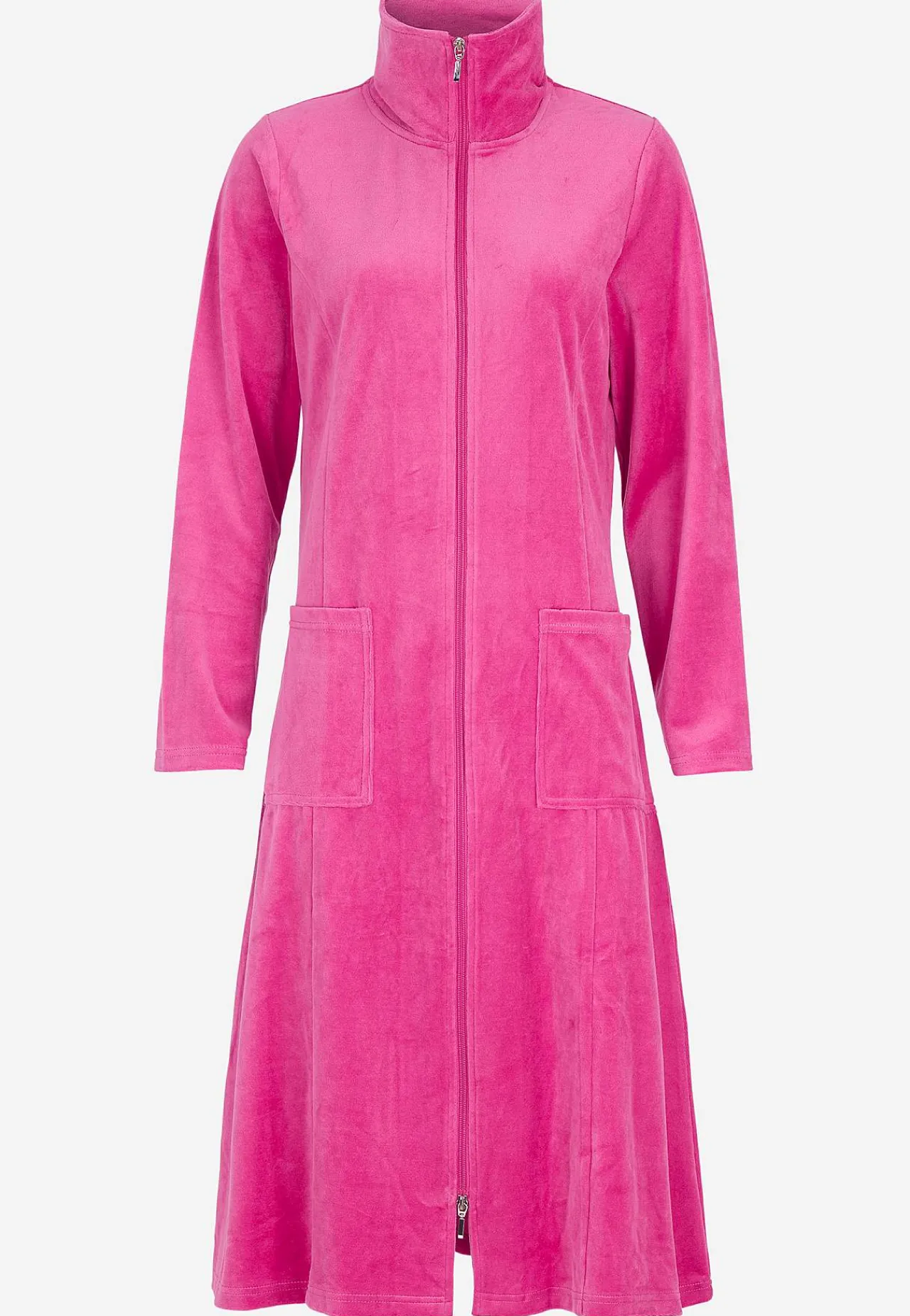 Best Morgonrock i velour Wilma Basplagg|Plus Size