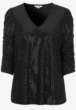 Clearance Paljettopp med 3/4-ärmar Toppar & T-Shirts|Festkläder