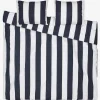 Discount Påslakanset 220x210 cm Block stripe kingsize Bäddtextilier