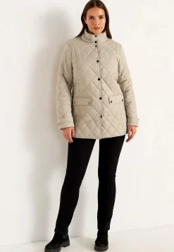 Online Quiltad jacka med tryckknappar Jackor & Kappor|Fritidskläder
