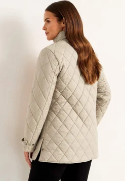 Online Quiltad jacka med tryckknappar Jackor & Kappor|Fritidskläder