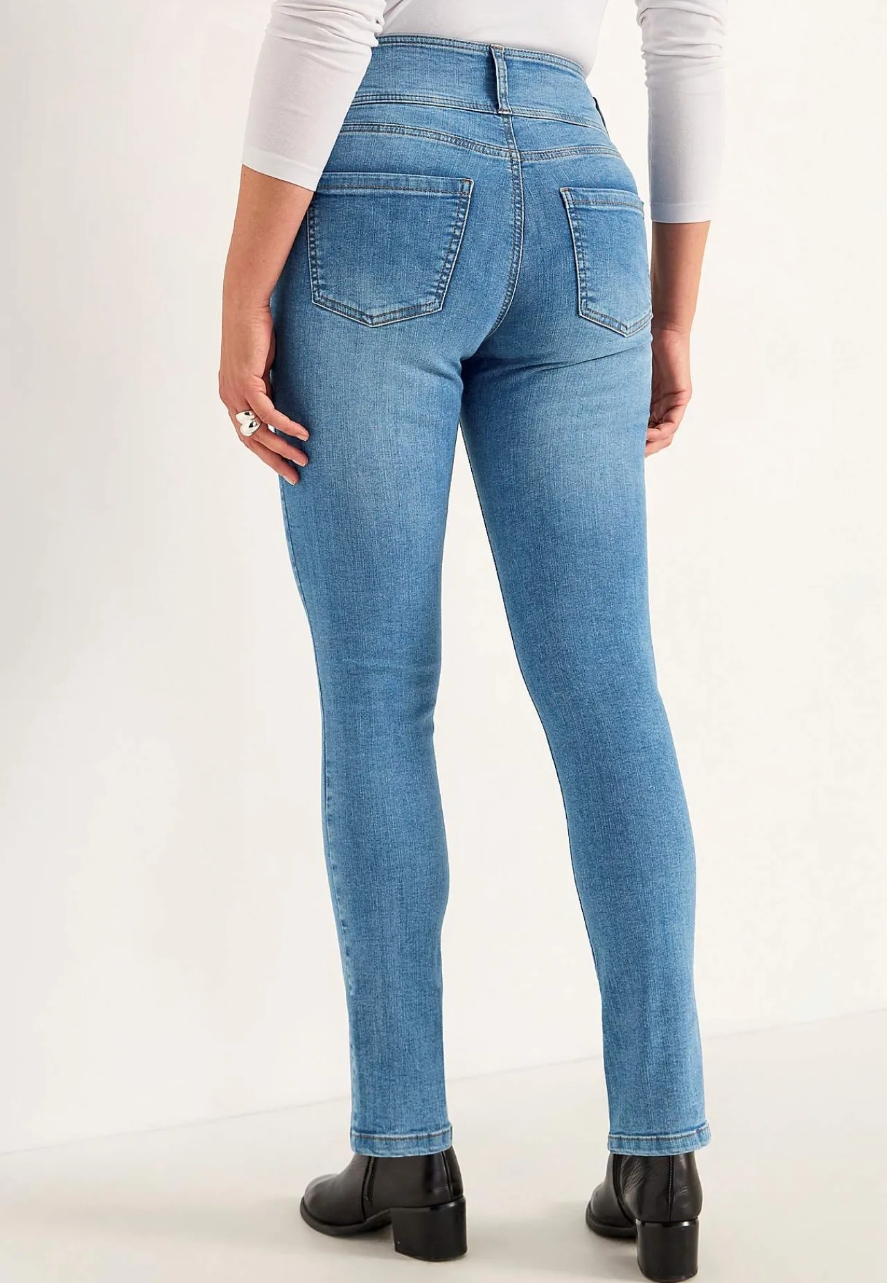 Online Raka jeans med hög midja Byxor|Jeans