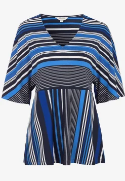 Outlet Randig trikåtopp Toppar & T-Shirts|Plus Size