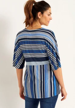 Outlet Randig trikåtopp Toppar & T-Shirts|Plus Size