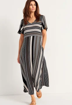 Outlet Randig viskosklänning Klänningar & Kjolar|Plus Size