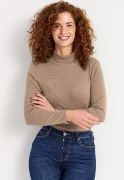 Clearance Ribbad polotröja i ekologisk bomull Tröjor & Cardigans|Toppar & T-Shirts