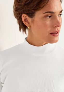 Hot Ribbad topp med polokrage Tröjor & Cardigans|Toppar & T-Shirts