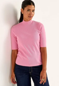 Hot Ribbad topp med polokrage Tröjor & Cardigans|Toppar & T-Shirts