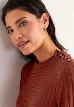 New Ribbad trikåklänning med hög slits Klänningar & Kjolar|Plus Size