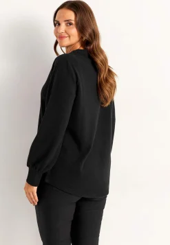 Discount Ribbad tunika med strassknappar Stickat|Tunikor