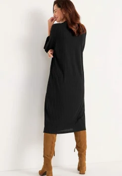 Outlet Ribbstickad klänningstunika Klänningar & Kjolar|Plus Size