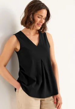 Best Ärmlös trikåtopp med v-ringning Toppar & T-Shirts|Plus Size
