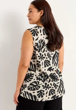 Best Ärmlös trikåtopp med v-ringning Toppar & T-Shirts|Plus Size