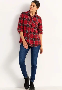 Online Rutig flanellskjorta Skjortor & Blusar|Plus Size