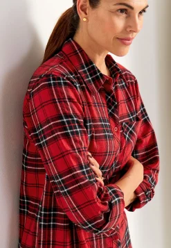 Online Rutig flanellskjorta Skjortor & Blusar|Plus Size