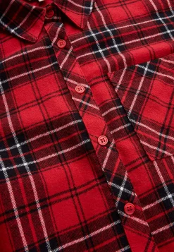 Online Rutig flanellskjorta Skjortor & Blusar|Plus Size