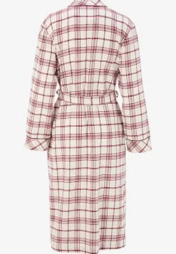 Outlet Rutig morgonrock i flanell Plus Size|Sov- & Myskläder