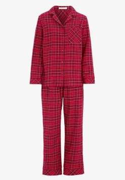 Outlet Rutig pyjamas i flanell Plus Size|Sov- & Myskläder