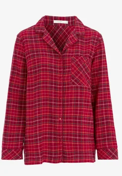 Outlet Rutig pyjamas i flanell Plus Size|Sov- & Myskläder