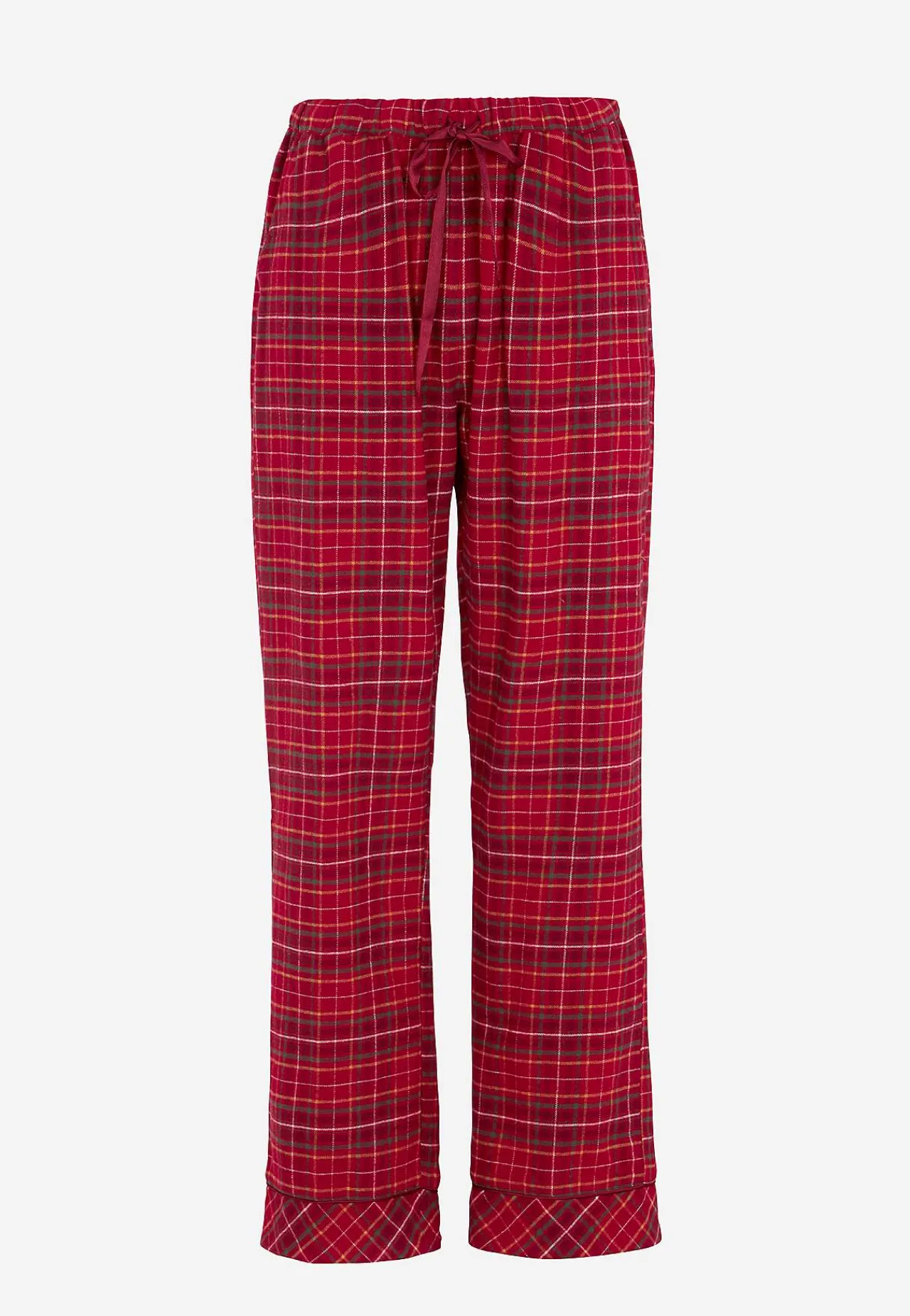 Outlet Rutig pyjamas i flanell Plus Size|Sov- & Myskläder
