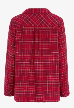 Outlet Rutig pyjamas i flanell Plus Size|Sov- & Myskläder