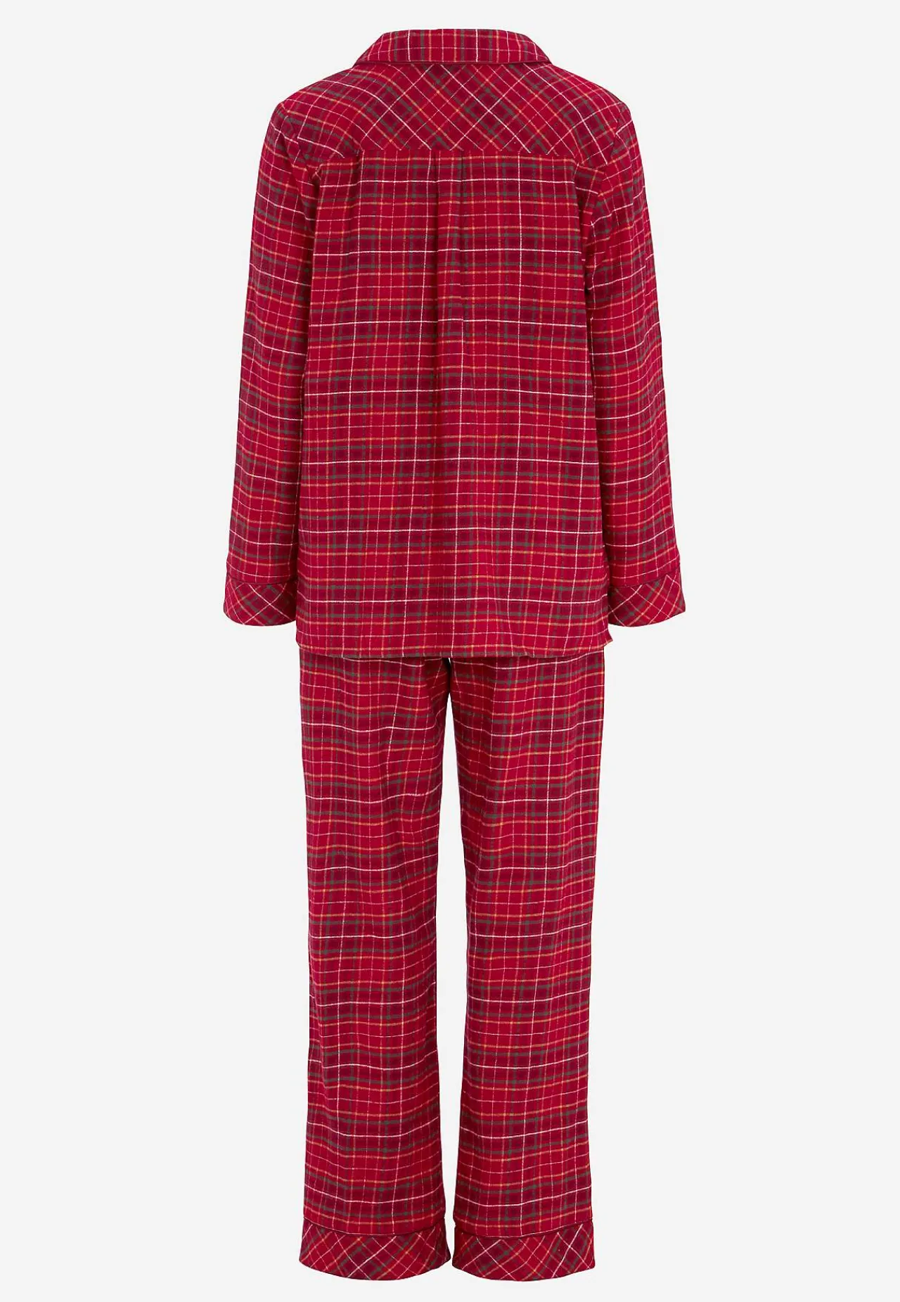 Outlet Rutig pyjamas i flanell Plus Size|Sov- & Myskläder