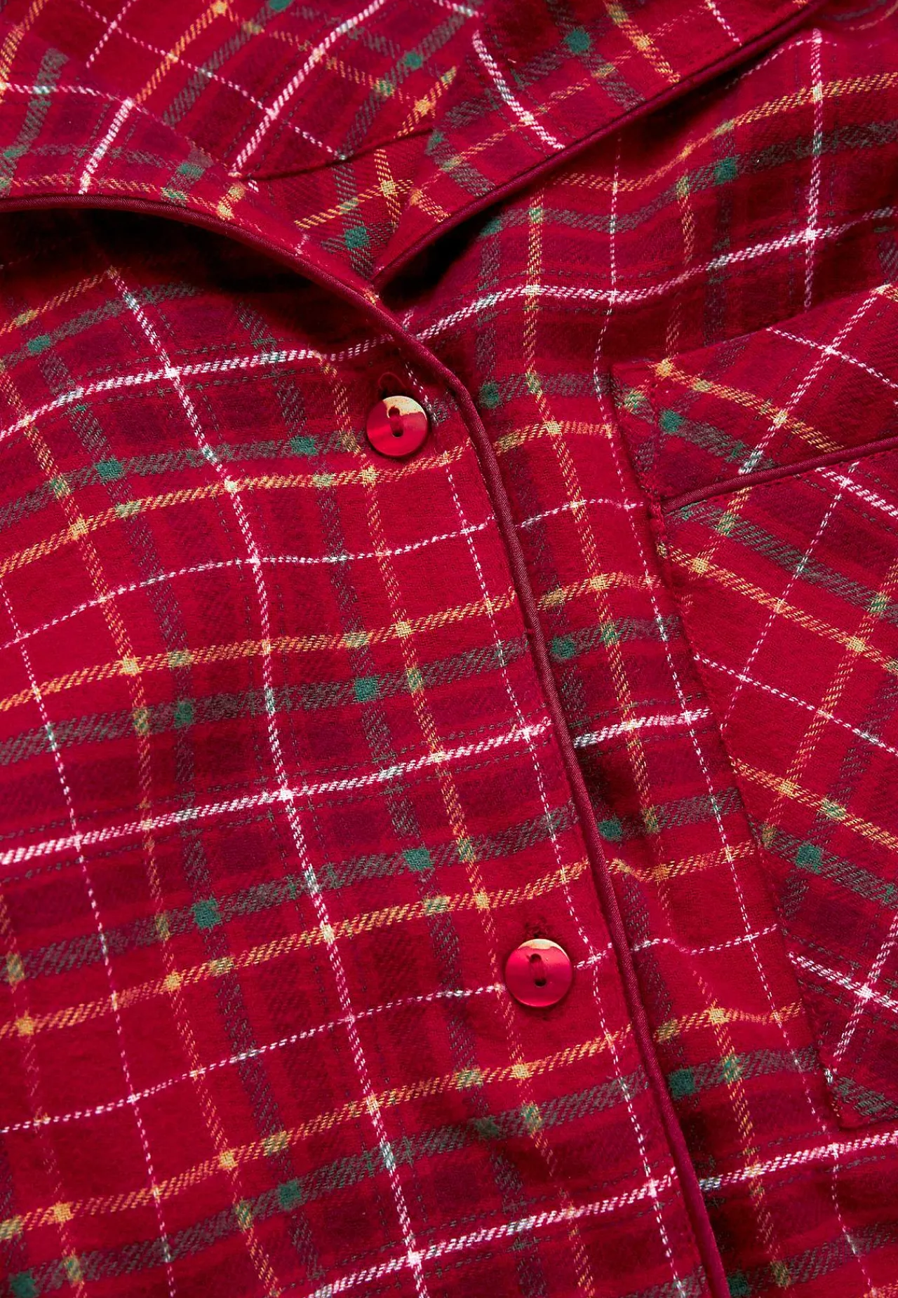 Outlet Rutig pyjamas i flanell Plus Size|Sov- & Myskläder