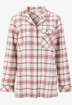 Discount Rutig pyjamas i flanell Plus Size|Sov- & Myskläder