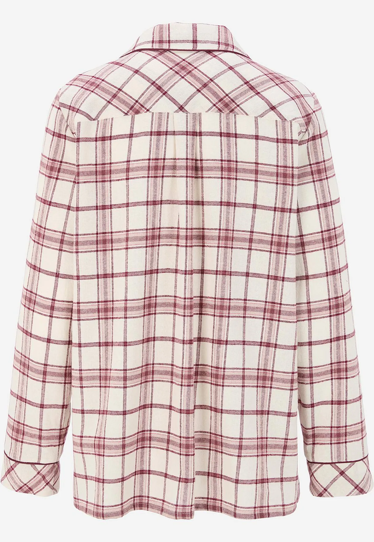 Discount Rutig pyjamas i flanell Plus Size|Sov- & Myskläder