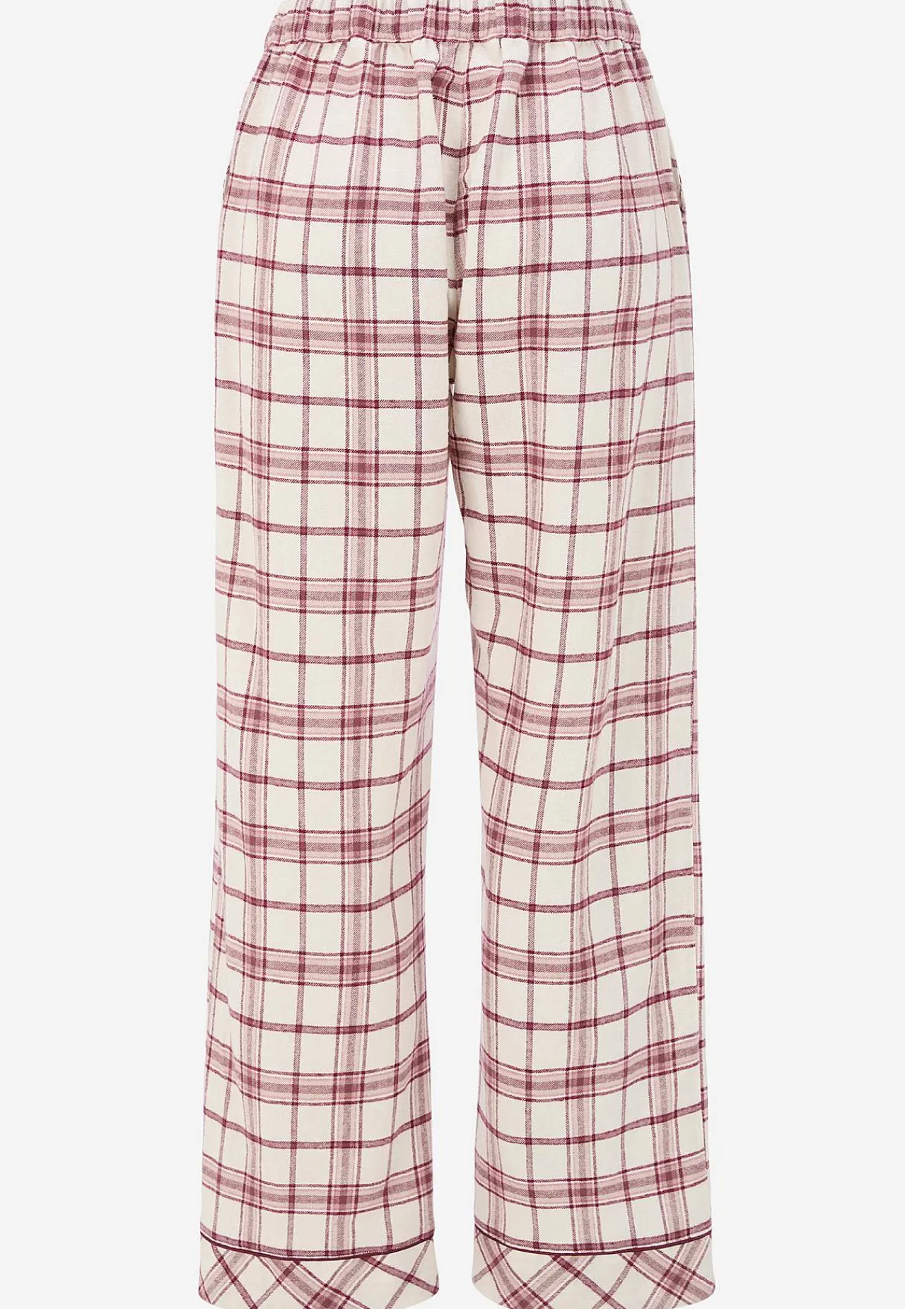 Discount Rutig pyjamas i flanell Plus Size|Sov- & Myskläder