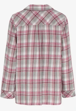 Clearance Rutig pyjamas i flanell Plus Size|Sov- & Myskläder