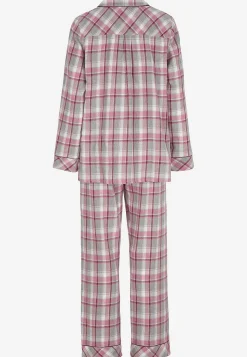 Clearance Rutig pyjamas i flanell Plus Size|Sov- & Myskläder