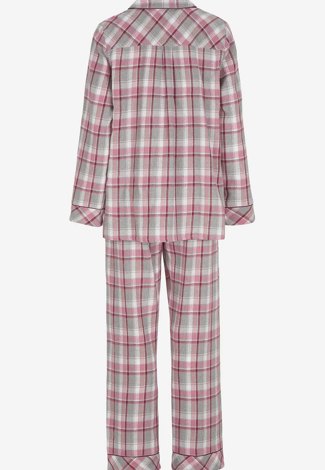Clearance Rutig pyjamas i flanell Plus Size|Sov- & Myskläder
