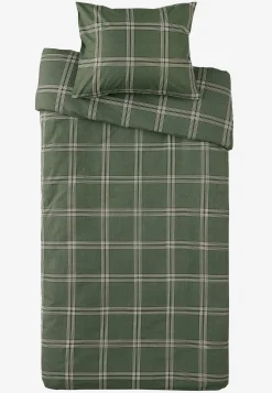 Online Rutigt flanellpåslakan 150x210 cm Bäddtextilier
