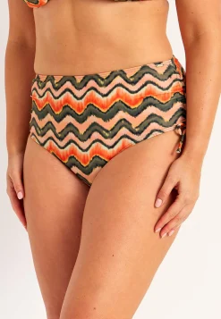 Sale Rynkad bikinitrosa med hög midja Badkläder|Plus Size