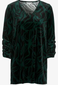 Sale Sammetstunika med rynkad ärmdetalj Tunikor|Plus Size