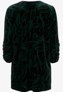 Sale Sammetstunika med rynkad ärmdetalj Tunikor|Plus Size