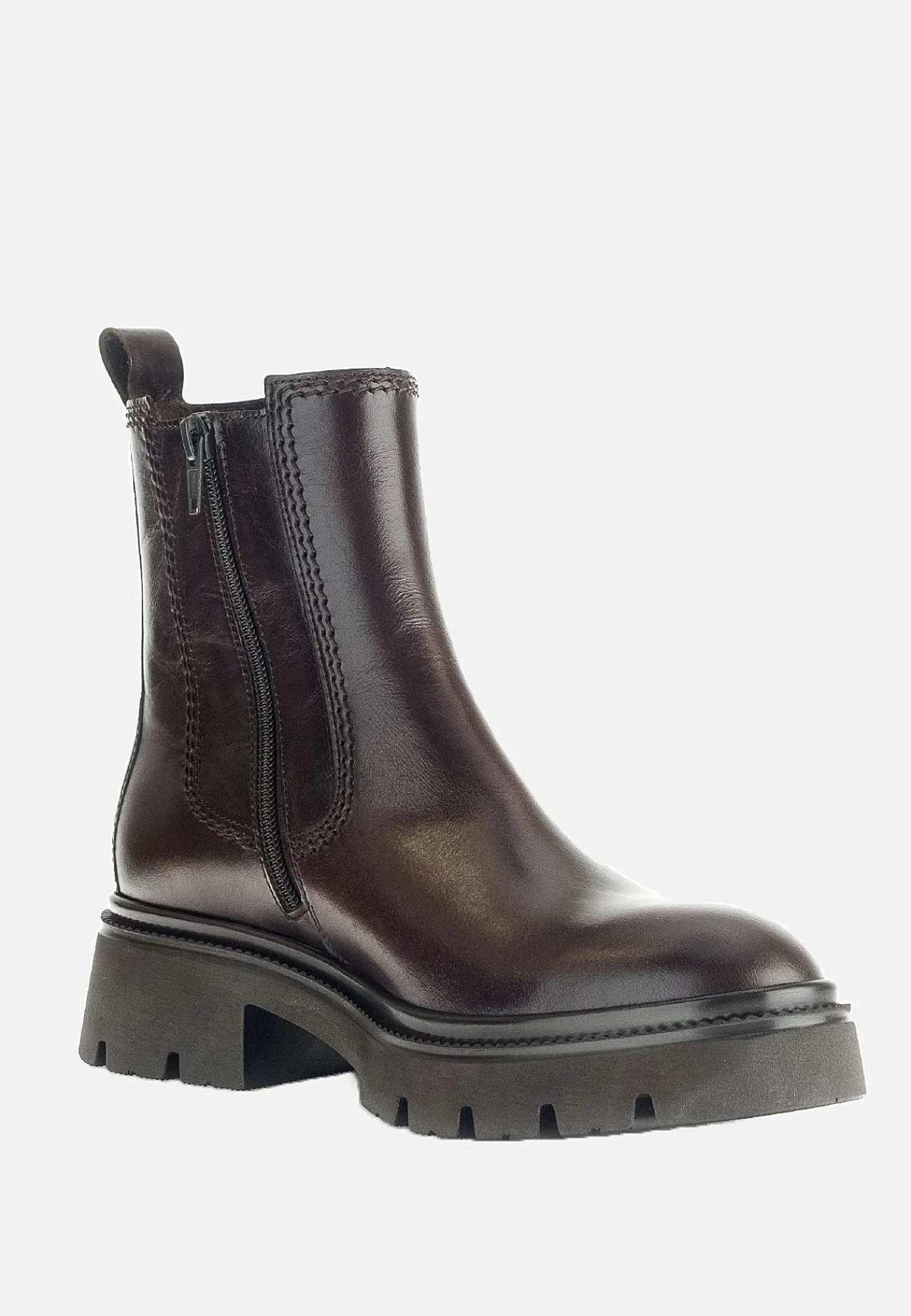 Discount Skinnkänga med dragkedja Kängor & Boots|Skinnskor