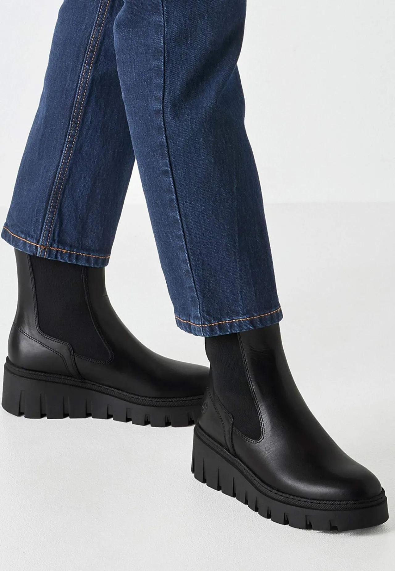 Skinnkänga med hög sula Kängor & Boots|Skinnskor