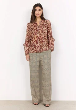Online Skir blus med volanger Tröjor & Cardigans|Skjortor & Blusar