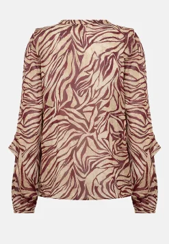 Online Skir blus med volanger Tröjor & Cardigans|Skjortor & Blusar