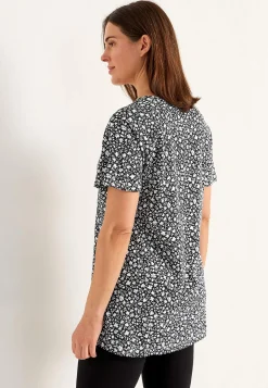 New Småblommig trikåtunika Tunikor|Plus Size